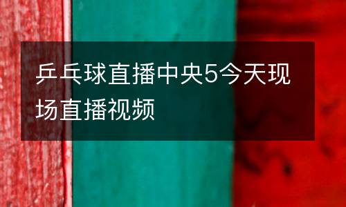 乒乓球直播中央5今天现场直播视频